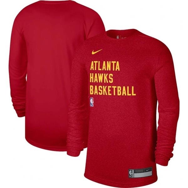 Men's Atlanta Hawks Red 2023-24 Legend On-Court Practice Long Sleeve T-Shirt