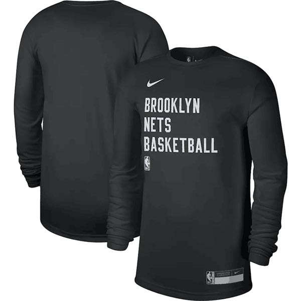 Men's Brooklyn Nets Black 2023-24 Legend On-Court Practice Long Sleeve T-Shirt