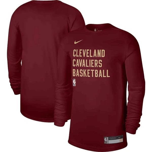 Men's Cleveland Cavaliers Wine 2023-24 Legend On-Court Practice Long Sleeve T-Shirt