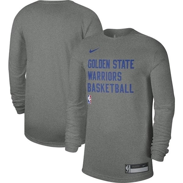 Men's Golden State Warriors Heather Gray 2023-24 Legend On-Court Practice Long Sleeve T-Shirt