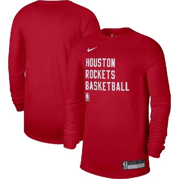 Men's Houston Rockets Red 2023-24 Legend On-Court Practice Long Sleeve T-Shirt