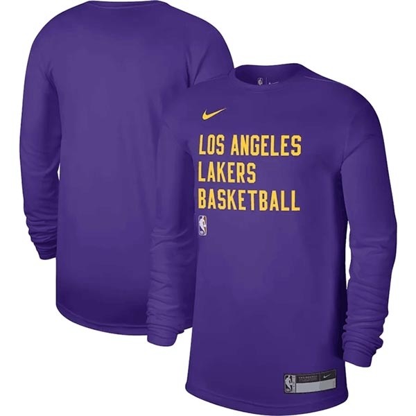 Men's Los Angeles Lakers Purple 2023-24 Legend On-Court Practice Long Sleeve T-Shirt