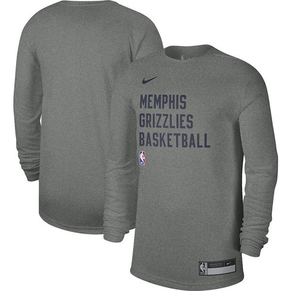 Men's Memphis Grizzlies Heather Gray 2023-24 Legend On-Court Practice Long Sleeve T-Shirt