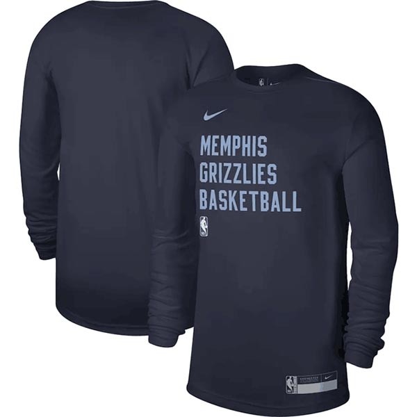 Men's Memphis Grizzlies Navy 2023-24 Legend On-Court Practice Long Sleeve T-Shirt