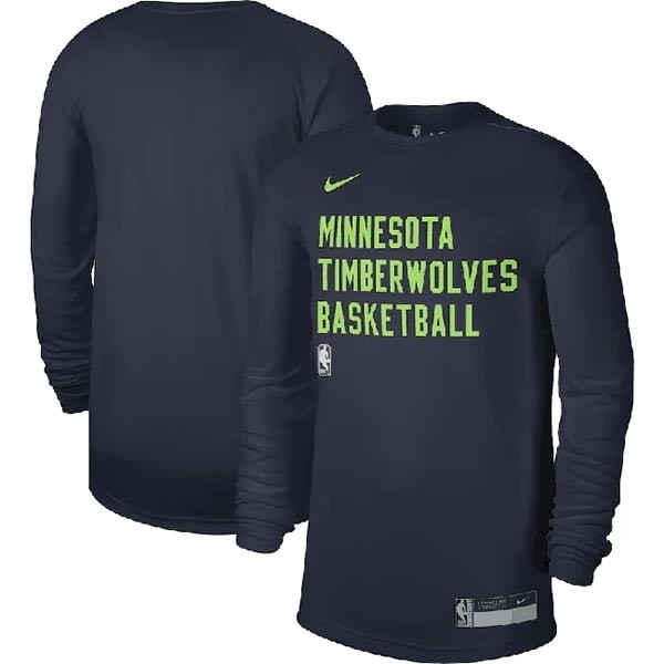 Men's Minnesota Timberwolves Navy 2023-24 Legend On-Court Practice Long Sleeve T-Shirt