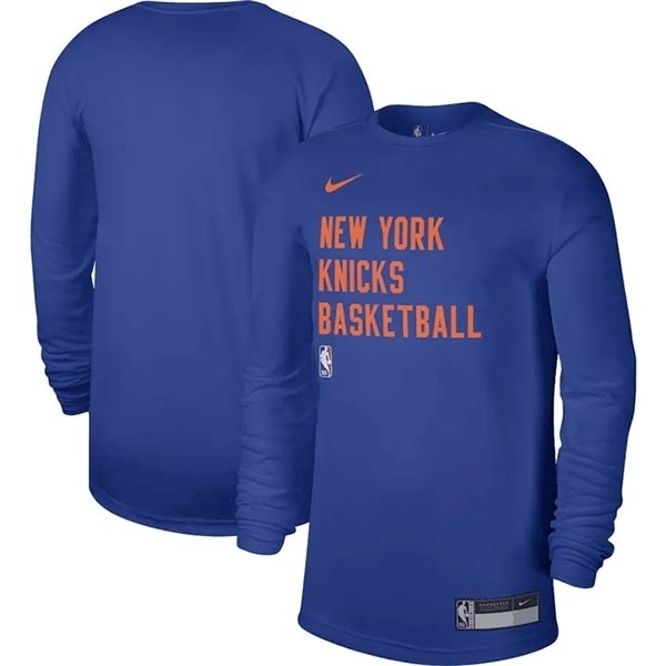 Men's New York Knicks Blue 2023-24 Legend On-Court Practice Long Sleeve T-Shirt