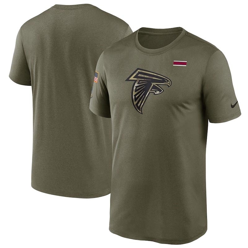 Men's Atlanta Falcons Nike Olive 2021 Salute To Service Legend Performance T-Shirt