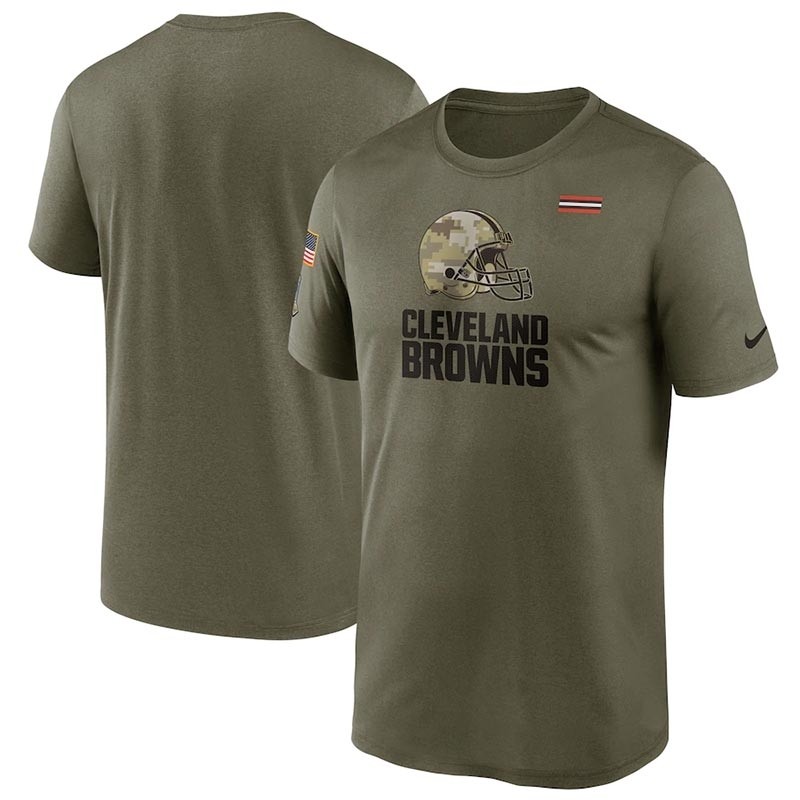 Men's Cleveland Browns Nike Olive 2021 Salute To Service Legend Performance T-Shirt