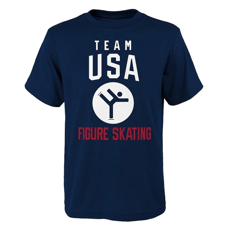 Team USA 2018 Winter Olympics Figure Skating Team Sport Pictogram Navy T-Shirt