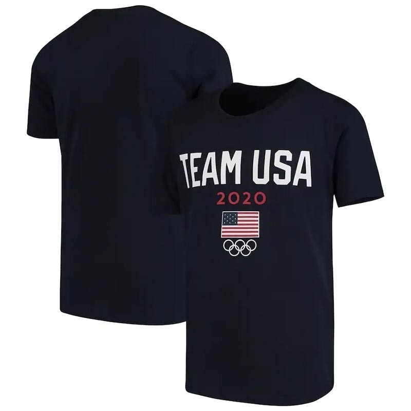 Team USA 2020 Branded Primary Logo Black T-Shirt