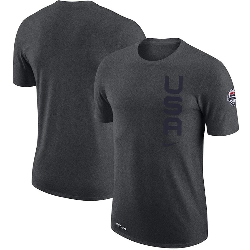 Team USA Basketball Nike Team Performance Heathered Gray T-Shirt