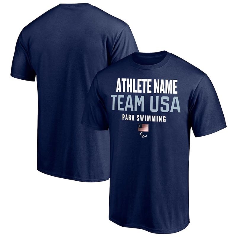 Team USA Paralympic Swimming Fanatics Branded Athlete Futures Pick-An-Athlete Roster Navy T-Shirt