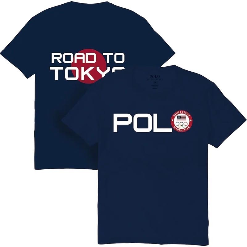 Team USA Polo Ralph Lauren Road to Tokyo Summer Olympic Navy T-Shirt