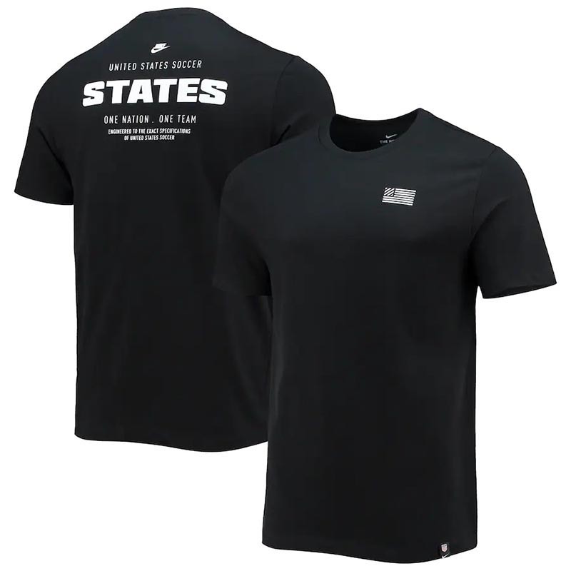 Team USA Soccer States Black T-Shirt