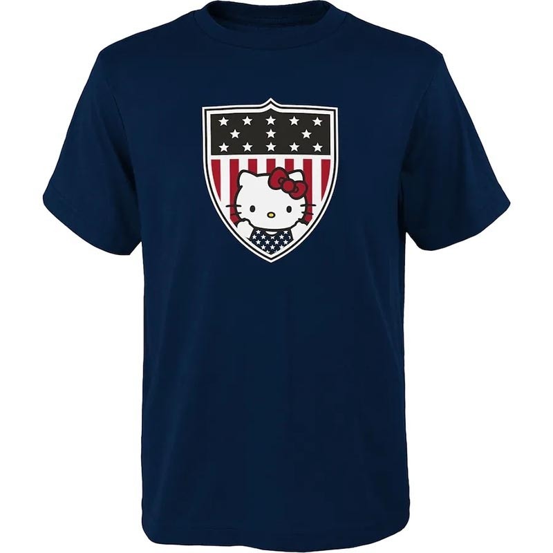 Team USA x Hello Kitty Shield Logo Navy T-Shirt