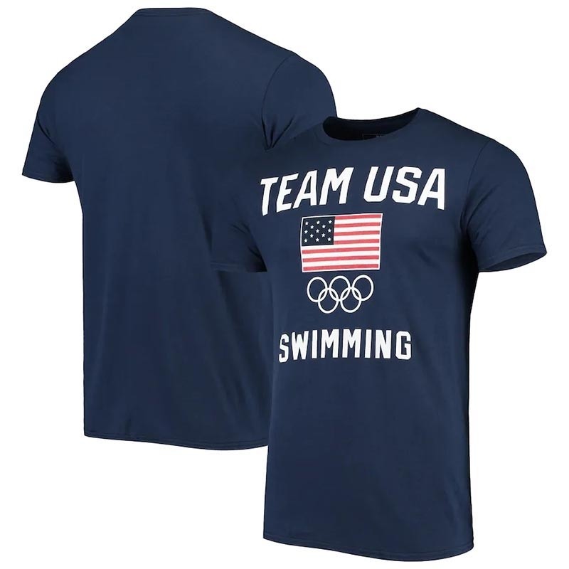 USA Swimming Team Flag Training Navy T-Shirt