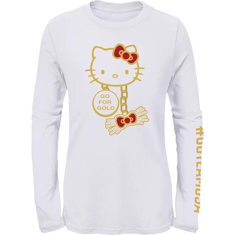 Team USA x Hello Kitty Women's Go For Gold Long Sleeve White T-Shirt