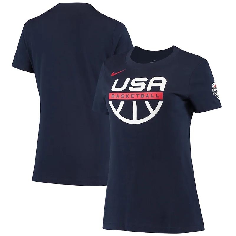 USA Basketball Nike Women's Practice Performance Navy T-Shirt