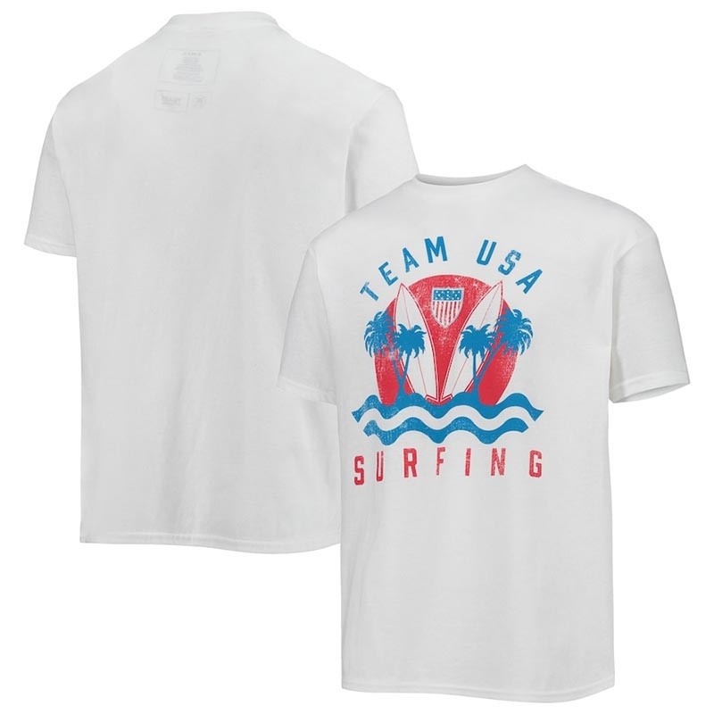 Team USA Surfing Youth Rising Sun White T-Shirt