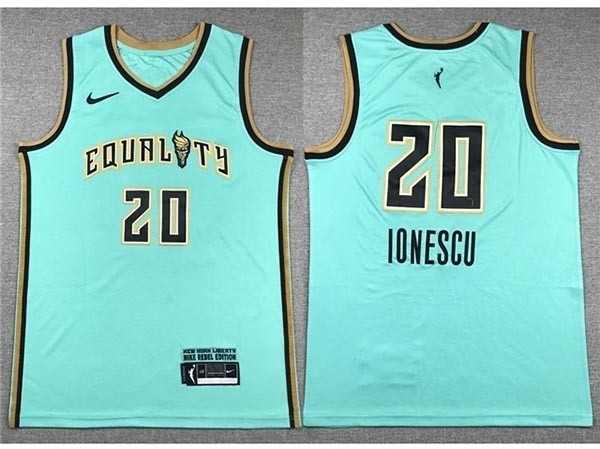 WNBA New York Liberty #20 Sabrina Ionescu Green Basketball Jersey